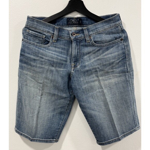 Lucky Brand Womens Boardwalk Bermuda Denim Jean Shorts Medium Wash - Picture 1 of 7